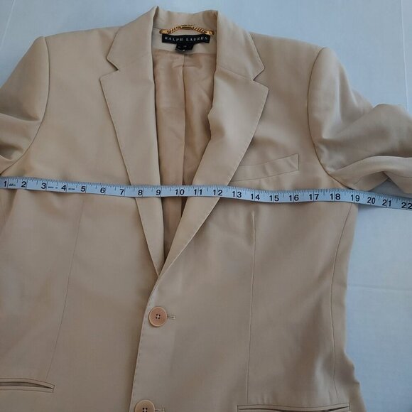 Vintage Ralph Lauren Black Label Wool Blend Slim Fit Blazer Size 12 - Picture 11 of 13